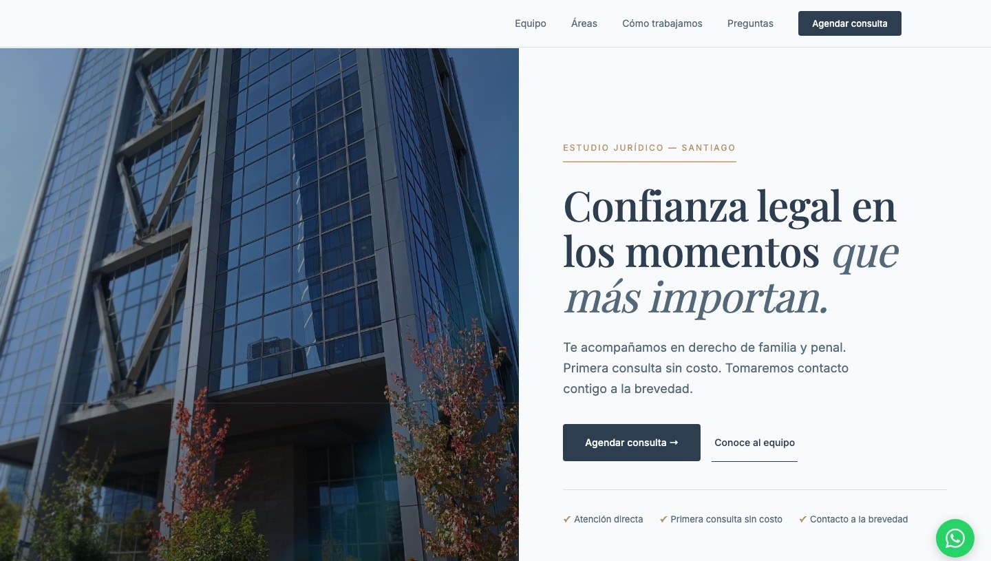 Web de estudio jurídico