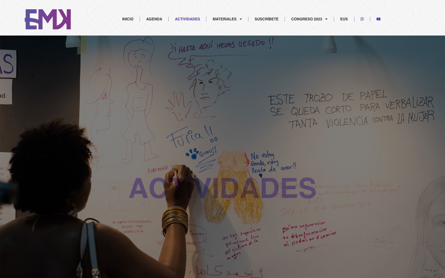 Listado de actividades del portal