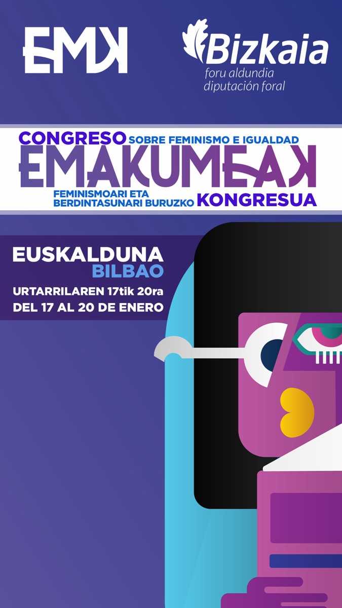 Gráfica del congreso Emakumeak, diseñada para el Palacio Euskalduna