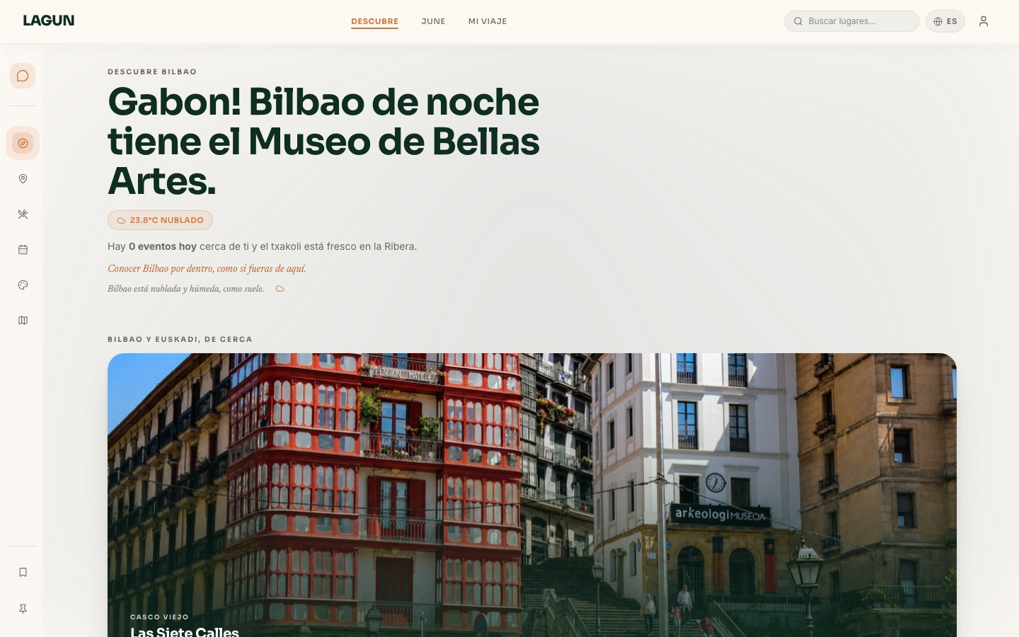 June — guía de Bilbao con asistente