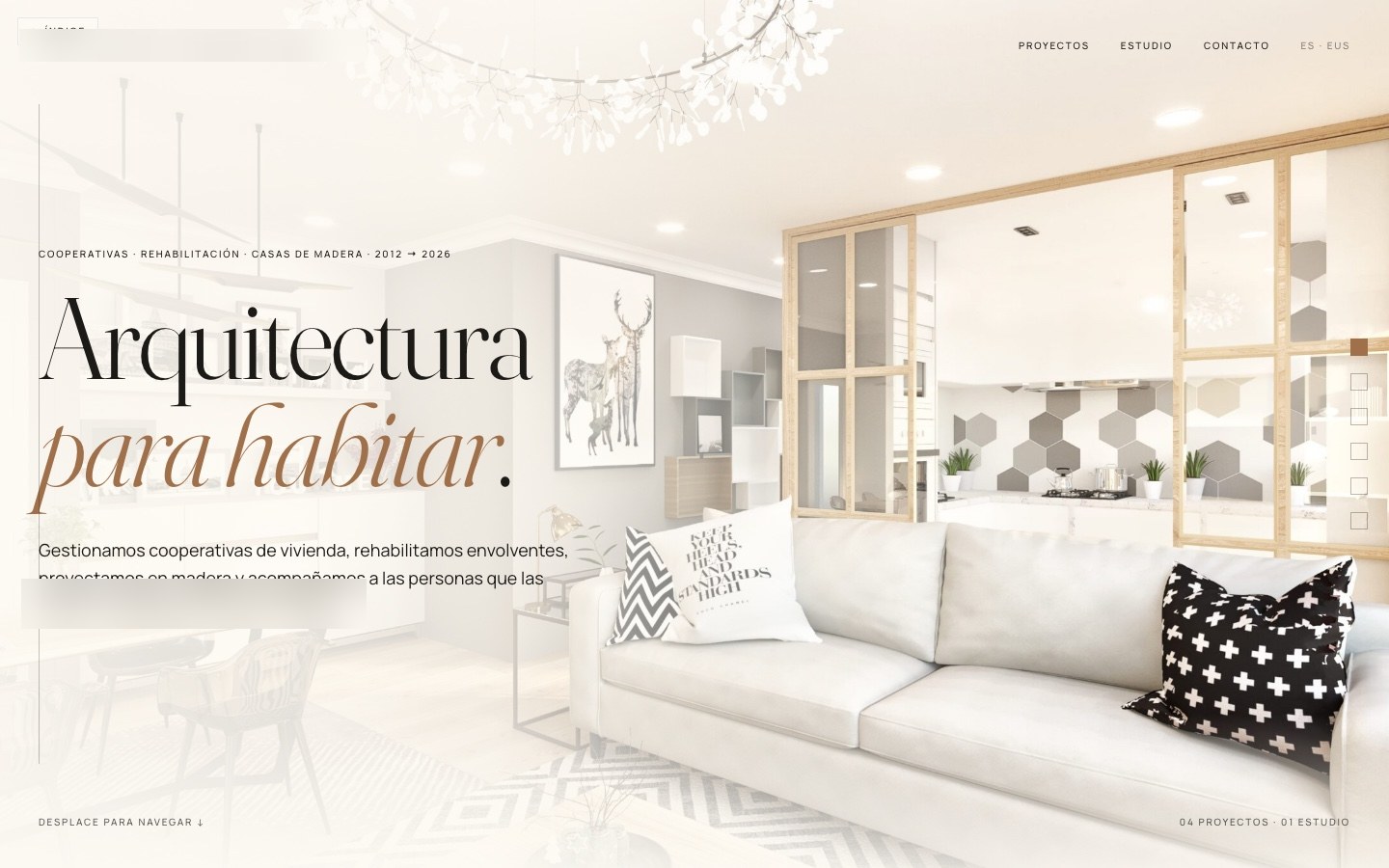 Dirección inmersiva para estudio de arquitectura