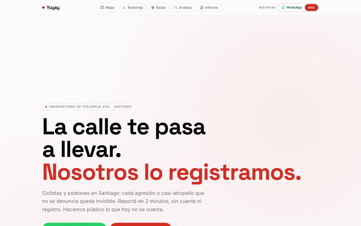 ovioVia (antes Yuyay), portal cívico con mapa y reporte por WhatsApp
